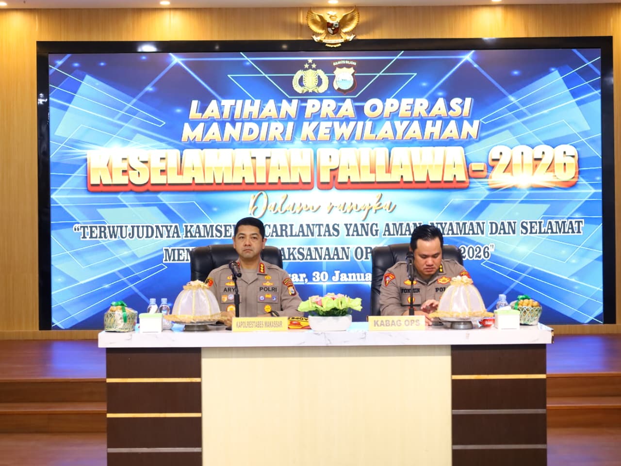 Kapolrestabes Makassar Membuka Latihan Pra Operasi Keselamatan Pallawa 2026