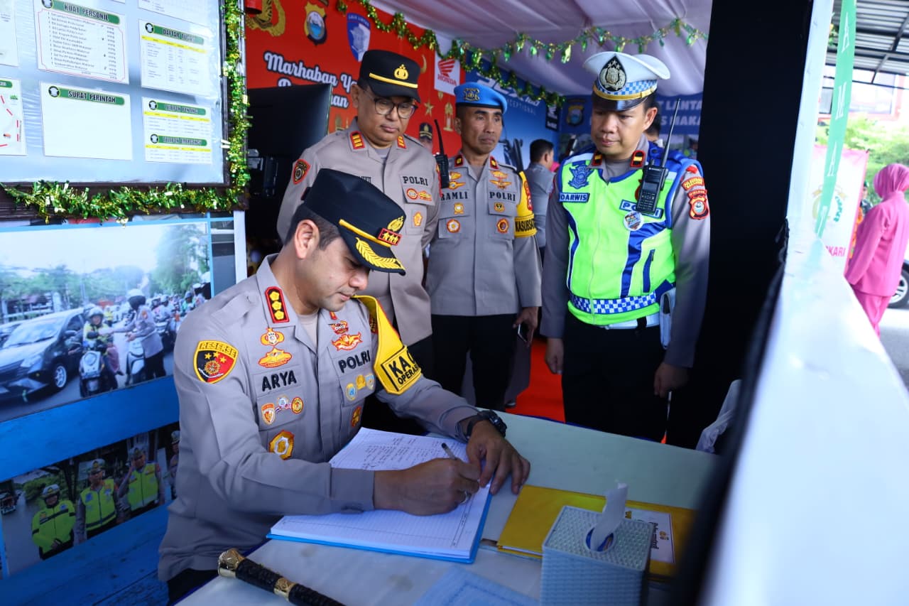 Kapolrestabes Makassar Tinjau Pos Operasi Ketupat 2026 Jelang Idul Fitri 1447 H