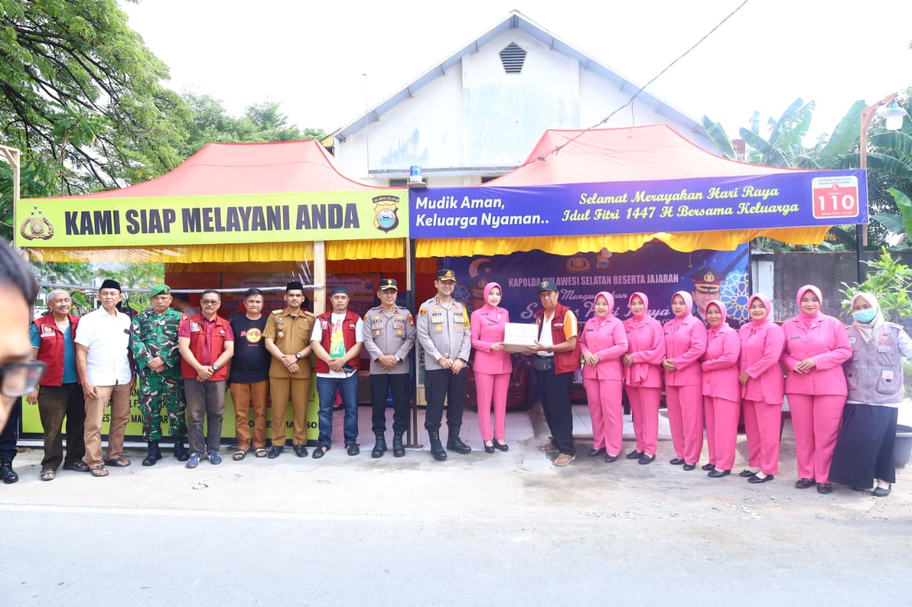 Berikan Dukungan Moril, Bhayangkari Cabang Kota Besar Makassar Kunjungi Pos Operasi Ketupat 2026