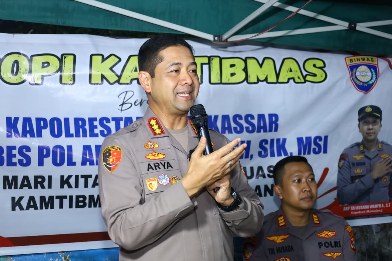 Ngopi Kamtibmas di Labuang Baji, Kapolrestabes Makassar Serap Aspirasi Warga, Soroti Geng Motor dan Judi Online