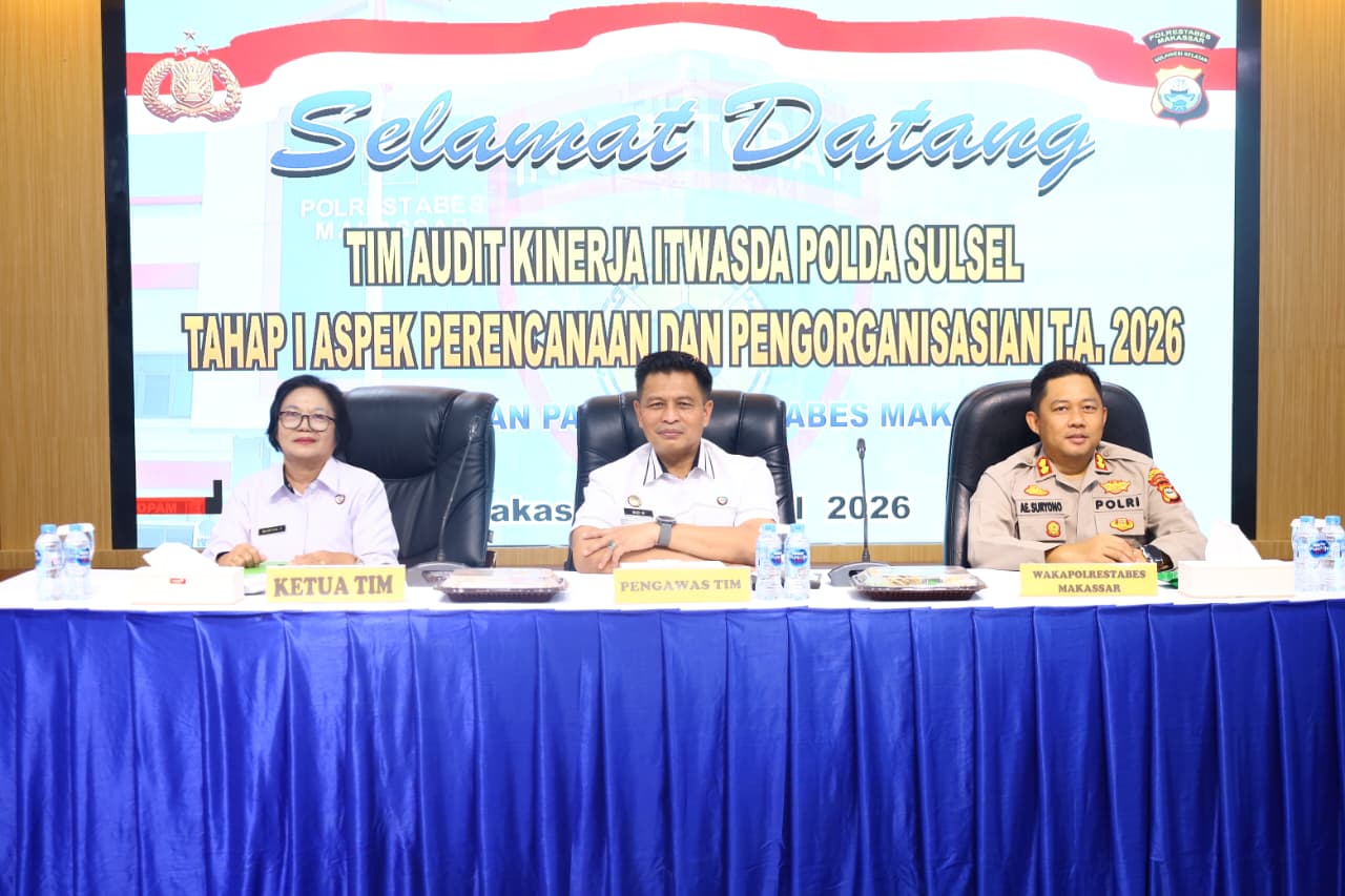 Itwasda Polda Sulsel, Gelar Audit Kinerja Tahap I TA. 2026 di Polrestabes Makassar