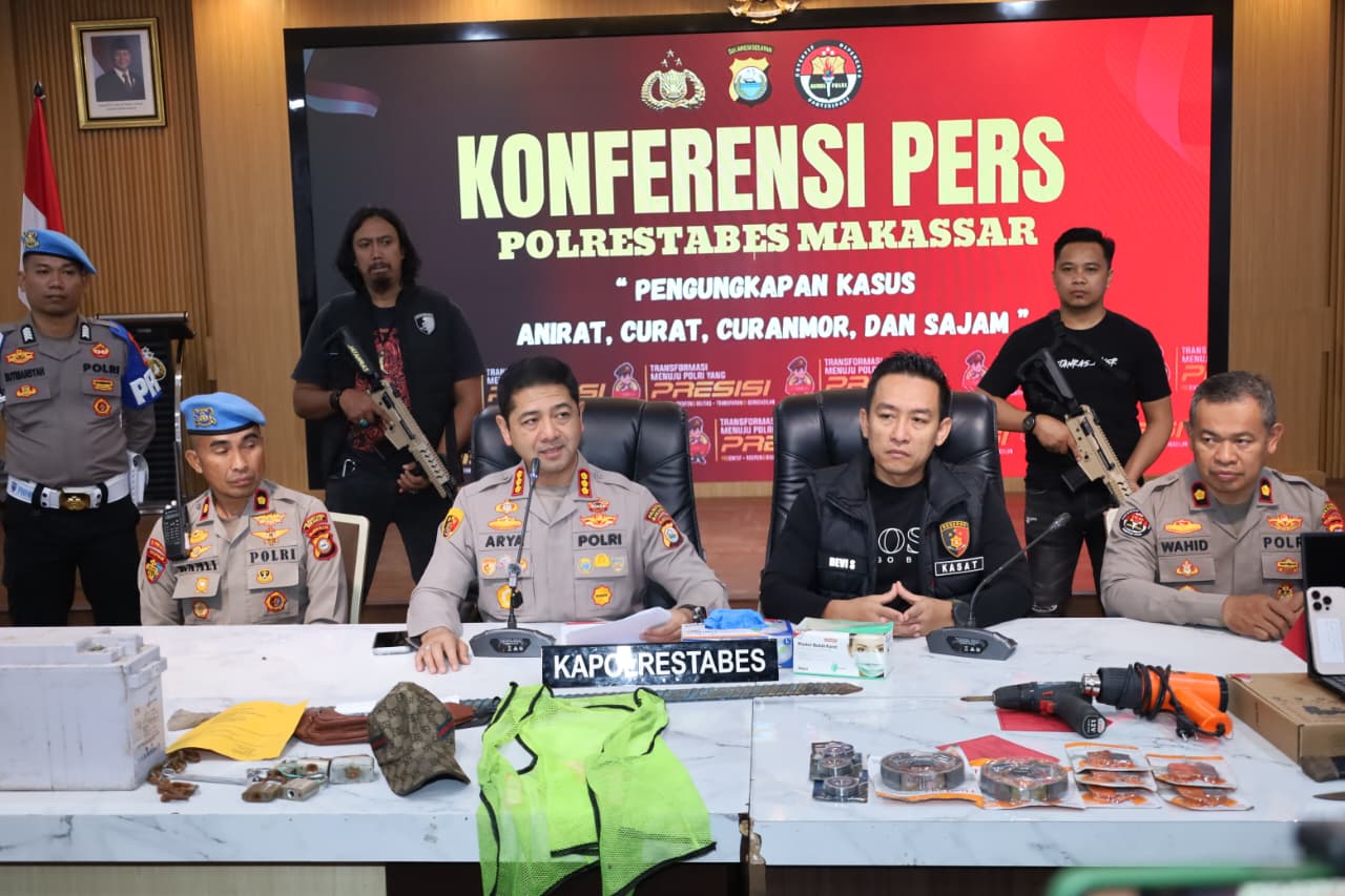 Sepekan, Polrestabes Makassar Amankan 38 Pelaku Kejahatan Jalanan
