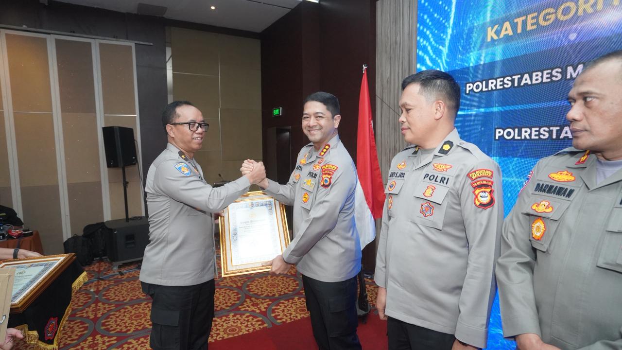Kapolrestabes Makassar Raih Penghargaan Tertinggi dari Kapolri atas Pengelolaan Anggaran Tanpa Deviasi