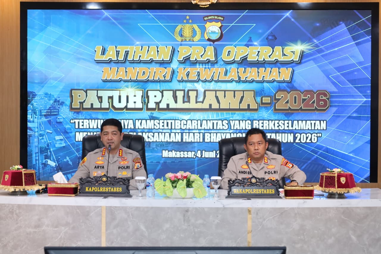 Polrestabes Makassar Matangkan Pelaksanaan Operasi Patuh Pallawa 2026 Melalui Latpra Ops